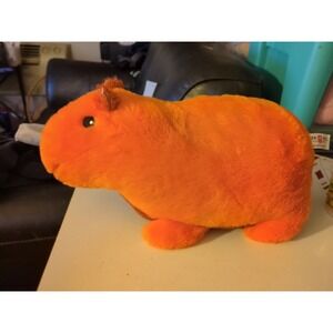 Capybara Peek A Boo Plush.  Orange, Soft